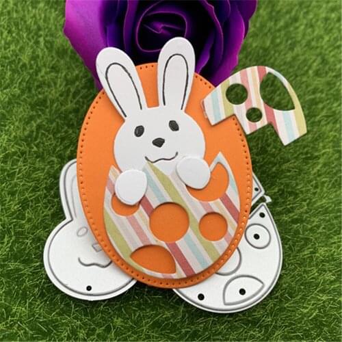 Easter Rabbit eggshell Metal Cutting Dies For DIY Scrapbooking Album Embossing Paper Cards Decorative Crafts