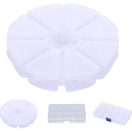 8/10/15 Grid Fishing Clear Storage Box Transparent Fish Hook Organizer Superior Plastic Light Portable Jewelry Container