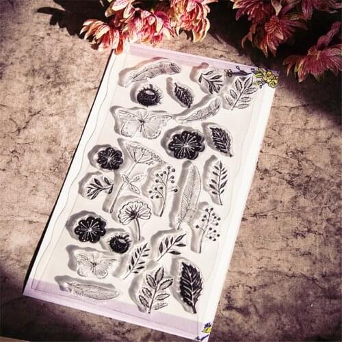 10x20cm Flower vines Transparent Clear Stamps Silicone Seals Roller Stamp DIY scrapbooking photo album/Card Making Easter