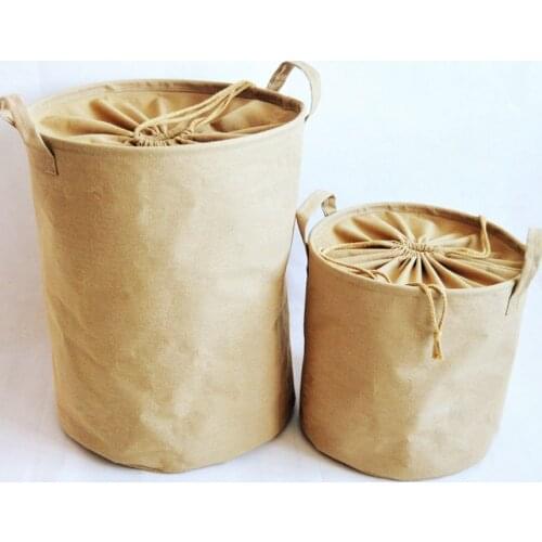 Cotton Linen Dirty Laundry Basket Foldable Storage Basket Laundry Bucket Storage Household Finishing Supplies