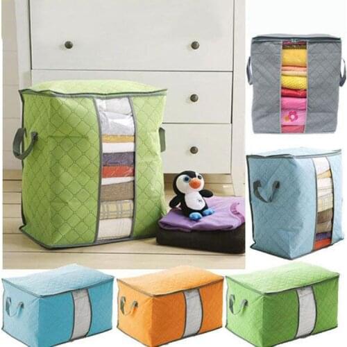 Storage Bag Extra Large Quilt Storage Bag with Handles Portable Dustproof Organizer Pillow Quilt Household Zipper Clothes Bags