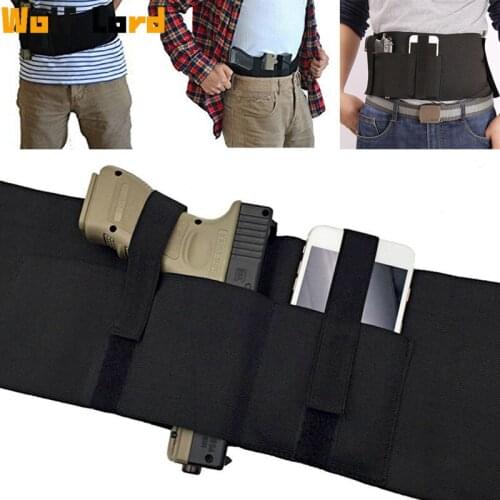 Tactical Military Pistol Holster Portable Waist Support Mobile Phone Hidden Holster Outdoor Hunting Shooting Defense Holsters