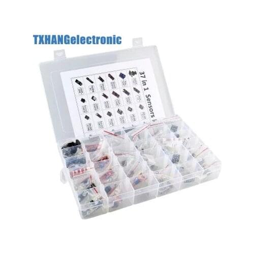 Ultimate 37 in 1 Sensor Modules Kit for & MCU Education User + Free case diy electronics