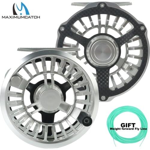 Maximumcatch Sensor CM Waterproof Fly Fishing Reel Carbon Fiber and CNC Aluminum Hybrid Super Light Fly Reel 3/4/5/6/7/8wt