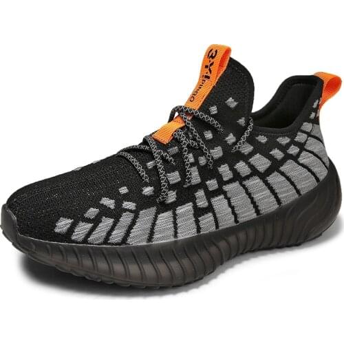 High-quality Breathable Casual Running Shoes Flying Weaving Street Sneakers Men Sports Gym Walking Zapatillas Hombre Unisex 2021