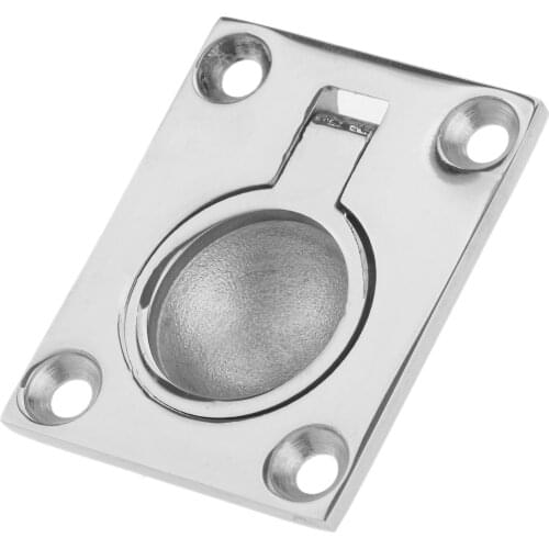 Gohantee Stainless Steel for Rowing Boats Hatch Latch Cabinet Flush Mount Ring Pull Handle Marine Sufring Hardware Accessories