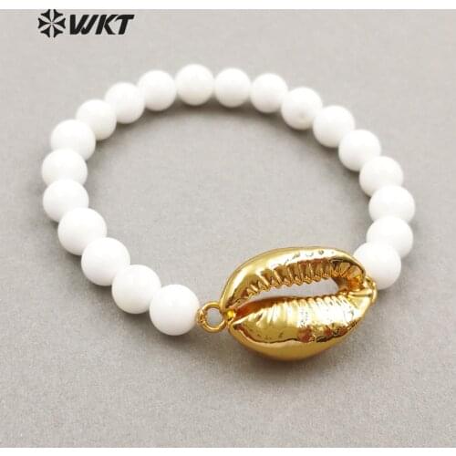 WT-B409 High quality Elegant design style fashion white shell beads Bracelet beautiful Bracelet for women jewelry