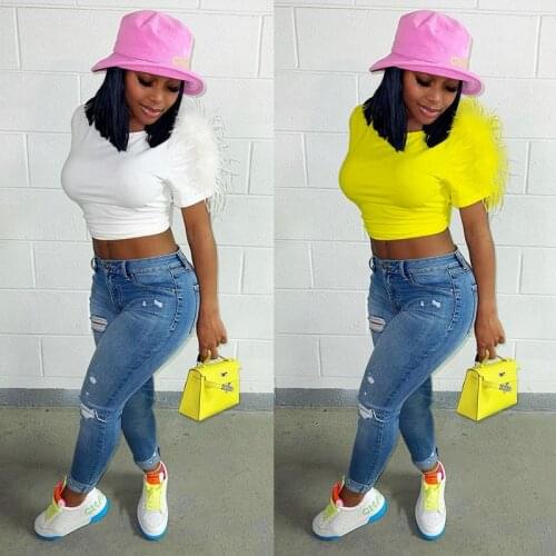 ZKYZWX Women's Cropped T-shirts