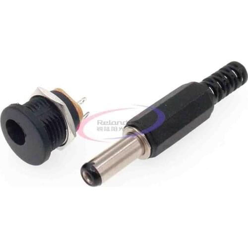 10 Pair 12V 3A Plastic Male Plugs + Female Socket Panel Mount Jack DC Power Connector Mayitr Electrical Supplies