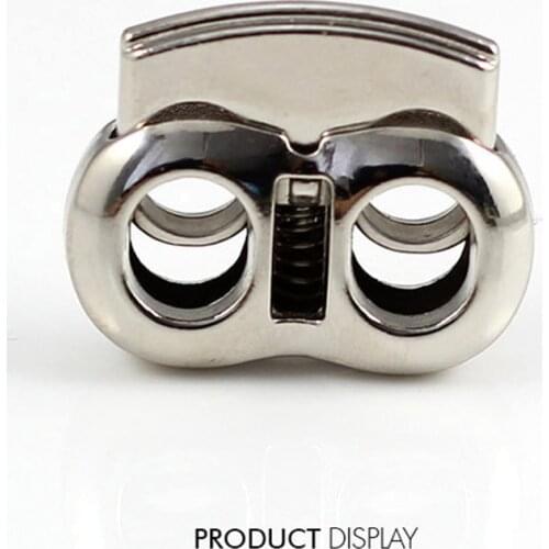 10pcs Metal Stopper Spring Toggle Clasp Buckle Rope Clamp Cord Locks Drawstring Stops End Clip Buckles Sewing Clasp