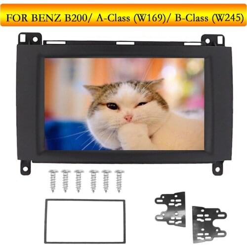 2 Din Car Radio Fascia Frame For Mercedes BENZ B200 A-Class W169 B-Class W245 Stereo DVD Panel Face Plate Dash Installation