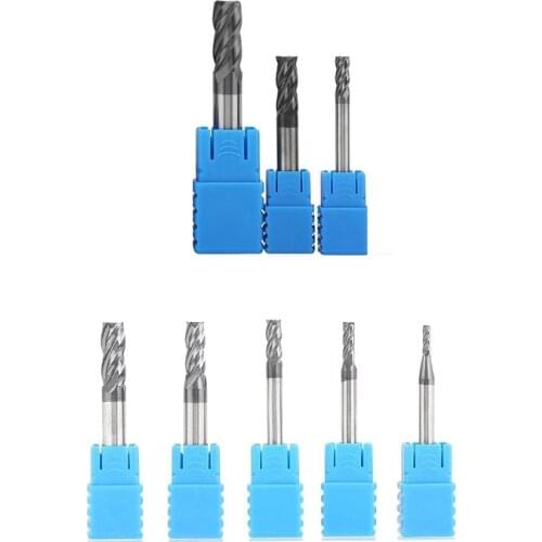 3 Pcs 4 6 8 Mm Carbide End Mill 4 Flutes End Mill Set & 5 Pcs Tungsten Carbide End Mill