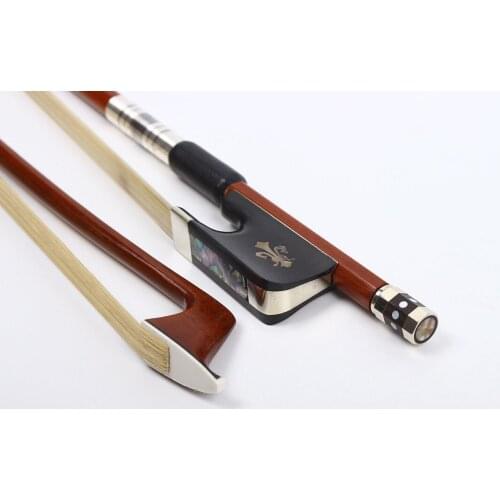4/4 Cello Bow Brazilwood Great Balance nice inlaid Natural HorseTail #B17