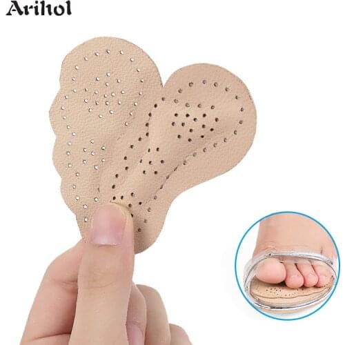 4 Pairs Premium Leather Non-Slip Sticker For Sandals High Heel Self-Adhensive Forefoot Patch Cushion Women Insole Insert Pad