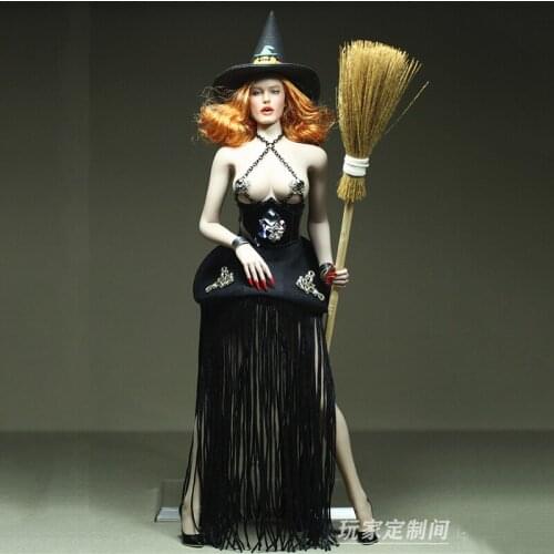 1:6 woman doll costume accessories role-playing Halloween witch skirt suit 12-inch woman doll available