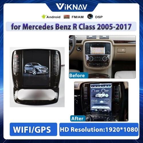 Car Radio for Mercedes Benz R Class 2005-2011 2012 2013-2016 2017 Android Auto Multimedia Player Head Unit GPS Vertical Screen