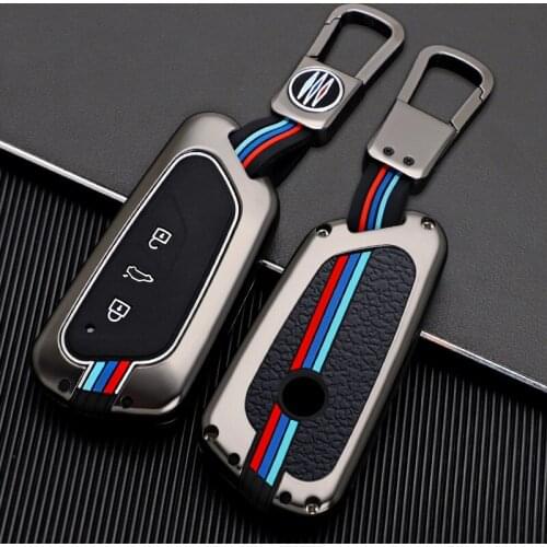 Car Key Case Cover for Skoda 2021 Octavia Pro Premium Flagship All-inclusive Key Shell Buckle Zinc Alloy Luminous Silicone