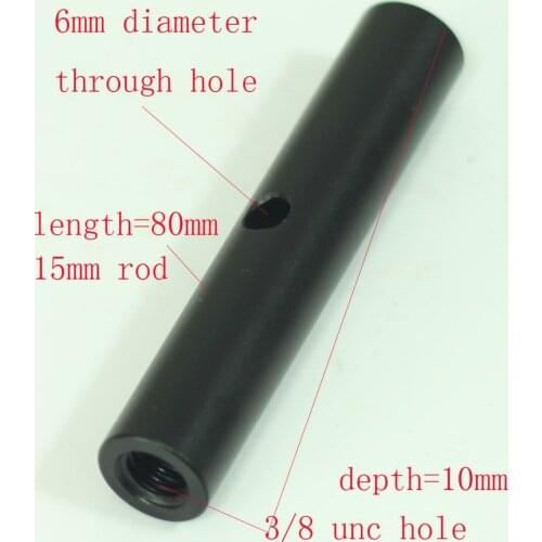 Diameter 15mm 3.15" length micro rod with 3/8-16" double female for clamp mount