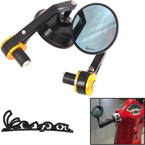 For Vespa Piaggio handlebar mirror rearview mirror CNC aluminum Sprint Primavera GTV GTS LT S LX LXV 50 125 250 300 GTS