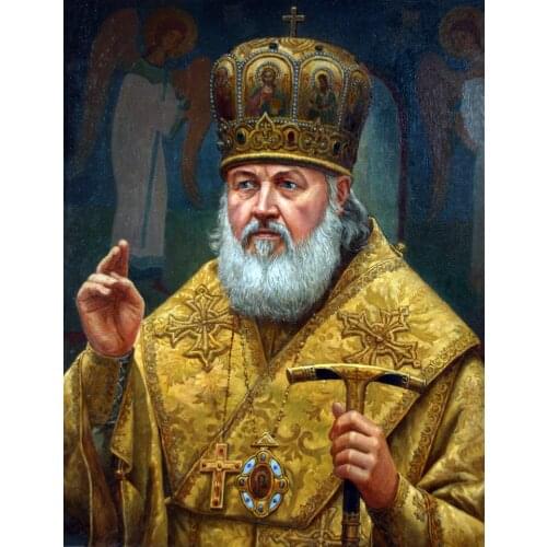 HOME GOOD Religion ART RUSSIA Patriarch of Moscow Russian Orthodox bishop Orthodox Church print art painting on canvas