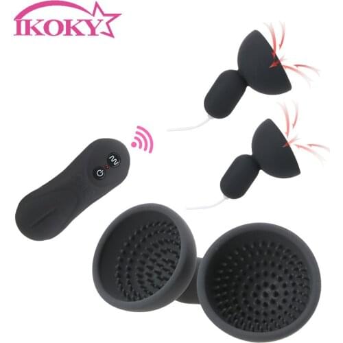 Nipple Massager Sex Toy for Woman Suction Cup Remote Control 16 Frequency Nipple Sucker Vibrator G-spot Stimulate Breast Pump