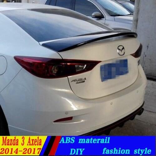 Use for mazda 3 axela spoiler 2014-2017 mazda 3 axela spoiler High Quality ABS Material Car Rear Wing Primer Color