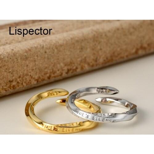 Lispector 925 Sterling Silver Korean Geometric Mobius Rings for Women Minimalist Ouroboros Ring Party Matching Casual Jewelry