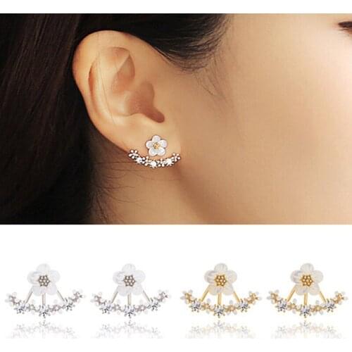 Fashion Jewelry Cute Cherry Blossoms Flower Stud Earrings For Women Several Peach Blossoms Earrings