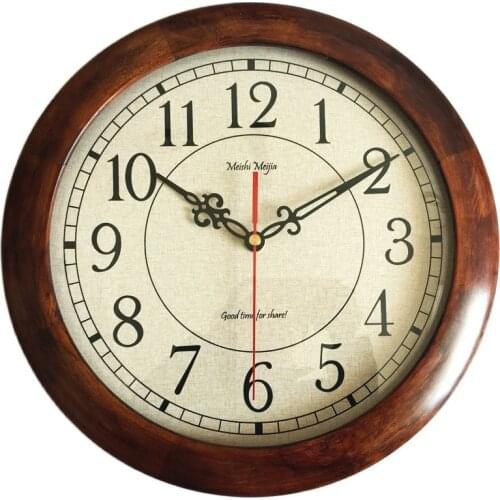 Japanese Style Wall Clock Vintage Wood Clock Mechanism Wall Watches Home Decor Bedroom Silent Living Room Duvar Saati Gift