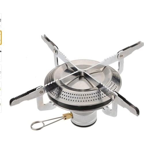 New Portable Stainless Steel Camp Collapsible Bracket Gas Stove Outdoor Picnic Barbecue Camping Equipment with bag