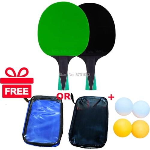 Table tennis racket professional set racket 2 pack horizontal pen-hold six-star table tennis racket adult and child training