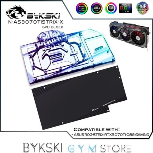 Bykski GPU Water Block For ASUS ROG STRIX RTX3070TI O8G GAMING/Graphics Card ,VGA Watercooler Heatsink 12V/5V N-AS3070TISTRIX-X