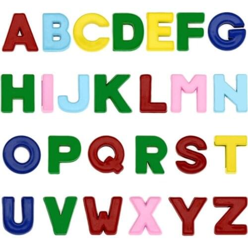 10 piece Internal Dia Blue 8mm slide Charm Colorful English letters DIY Accessories fit 8mm wide belt pet collar