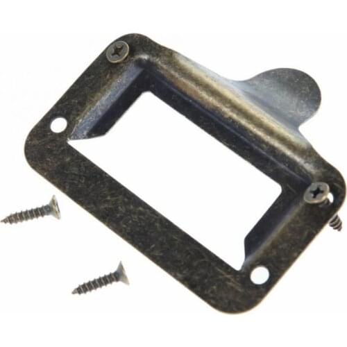 12pcs Frame Handle Brass Drawer Label Tag Pull Cabinet Frame Handle File Name Card Holders For Offices