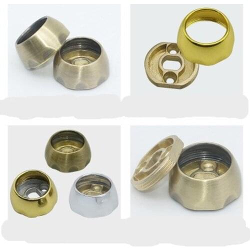 2Pcs Zinc Alloy Clothes Hanging Rod Holder Fitting Flange Closet Hang Support Tube Bracket Furniture Hardware Accessories Tool