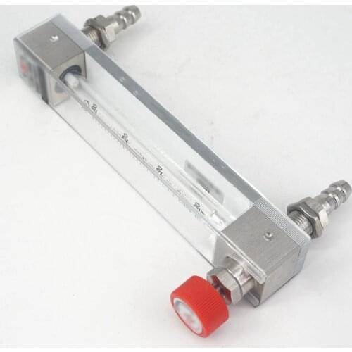 30-300ml/min Inner Port 3mm Panel Gas Air Flow Meter Rotameter With Control Valve