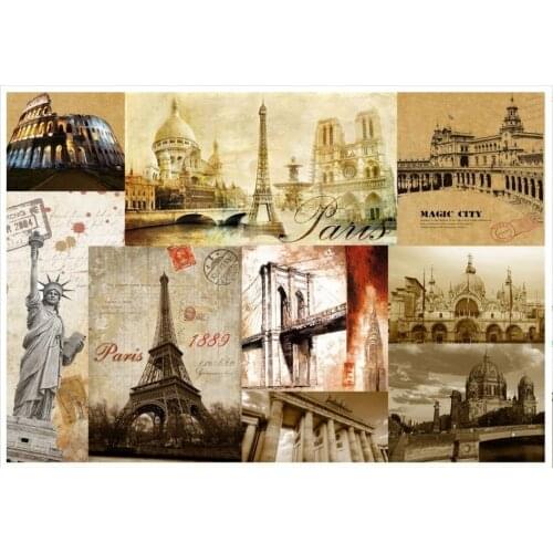 3D wall murals wallpaper custom picture mural wall paper Retro European and American architecture room decoration 3d wallpaper