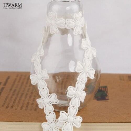 5yard white lace fabric ribbon wedding decoration Decorative festival gift trim baby show lace hollow milk silk embroidery lace