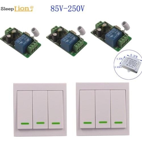 86 Wall Wireless Switch 220V Indoor Outdoor Lamps Appliances Lighting Hall Bedroom Ceiling Lights Wireless Wall Switch 85V-250V
