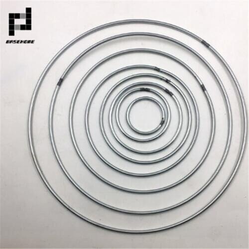 BASEHOME 10pcs 35-200mm Dream Catcher Circle Rings Findings Hanging Round Iron Circles Connector Indian Net Jewelry Keychain DIY