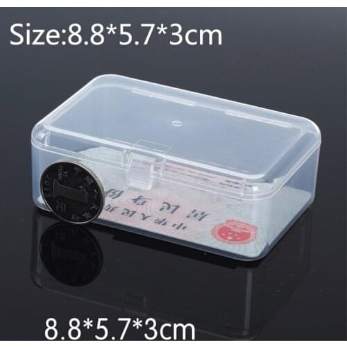 Free shipping Small Parts Transparent Collapsible Plastic Boxes Small Jewelry Storage Packaging Box