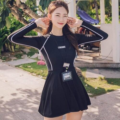 Bikinis For Women 2019 Summer Beach Swimwear Womens Woman Bikini Womens Swimming Korean New Black Three Piece Skirt Split