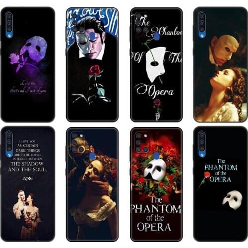 Black tpu Case For Samsung Galaxy A50 50S A30S A10 A01 A11 A21S A31 A41 A51 A71 M21 M30S S10 LITE Cover The Phantom of the Opera