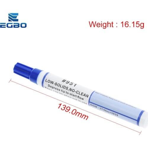 EGBO 951 10 ml Soldering Rosin Flux Pen Low-Solid Non-clean For Kester Soldering Solar Panel DIY Power Panel For Arduino
