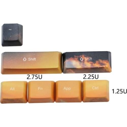 LX9B OEM PBT Keycaps Full Set Mechanical Keyboard Keycaps PBT Dye-Sublimation Mars Spaceship Keycaps