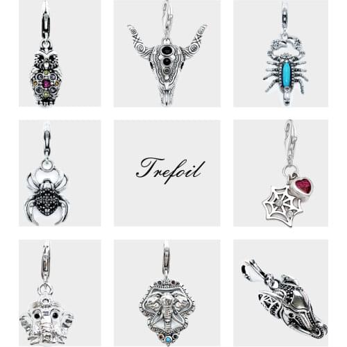 Charms Pendant Owl 925 Sterling Silver With Colorful Stones Fit Bracelet New Fine Jewelry Europe Style Trendy Women Girls Gift