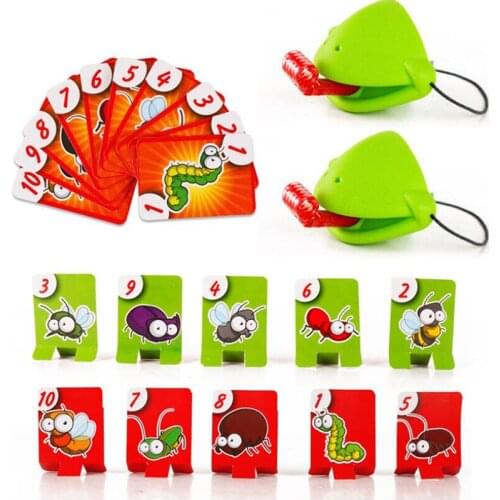Chameleon Lizard Mask Wagging Tongue Lick Cards Board Game for Children Family Party Toy Funny Interactive Parent-Child Game Toy