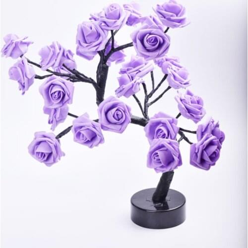 Can Provide Fast Shipping Table Lamp Lights Rose Flower Tree Night Lights Home Decoration Parties Xmas Christmas Bedroom Decor