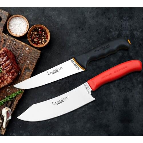 Lazbisa Kitchen Knife Set Meat Mincer Restaurant Chef Knife Curved Chef No 2 Platinum Butcher No 3