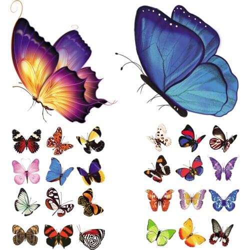 Butterflies for decoration patch stickers for clothes iron on patches stripes for clothing transfert thermocollants t-shirt tops